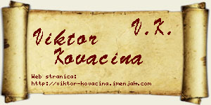 Viktor Kovačina vizit kartica